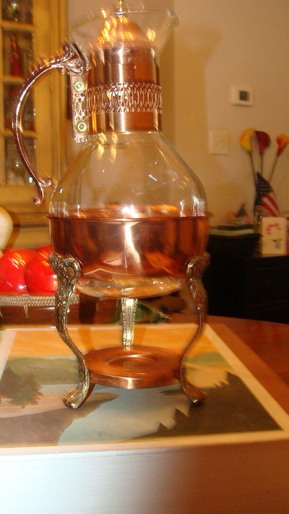 SOLID COPPER COFFEE CARAF ~ 12.5” x 6.5” ~ VERY EXCELLENT CONDITION ~