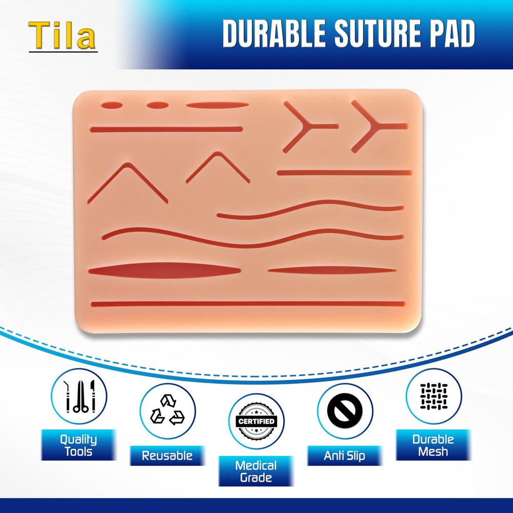 Suture Training Kit for Students – Educational Suturing Practice Set with Sil...