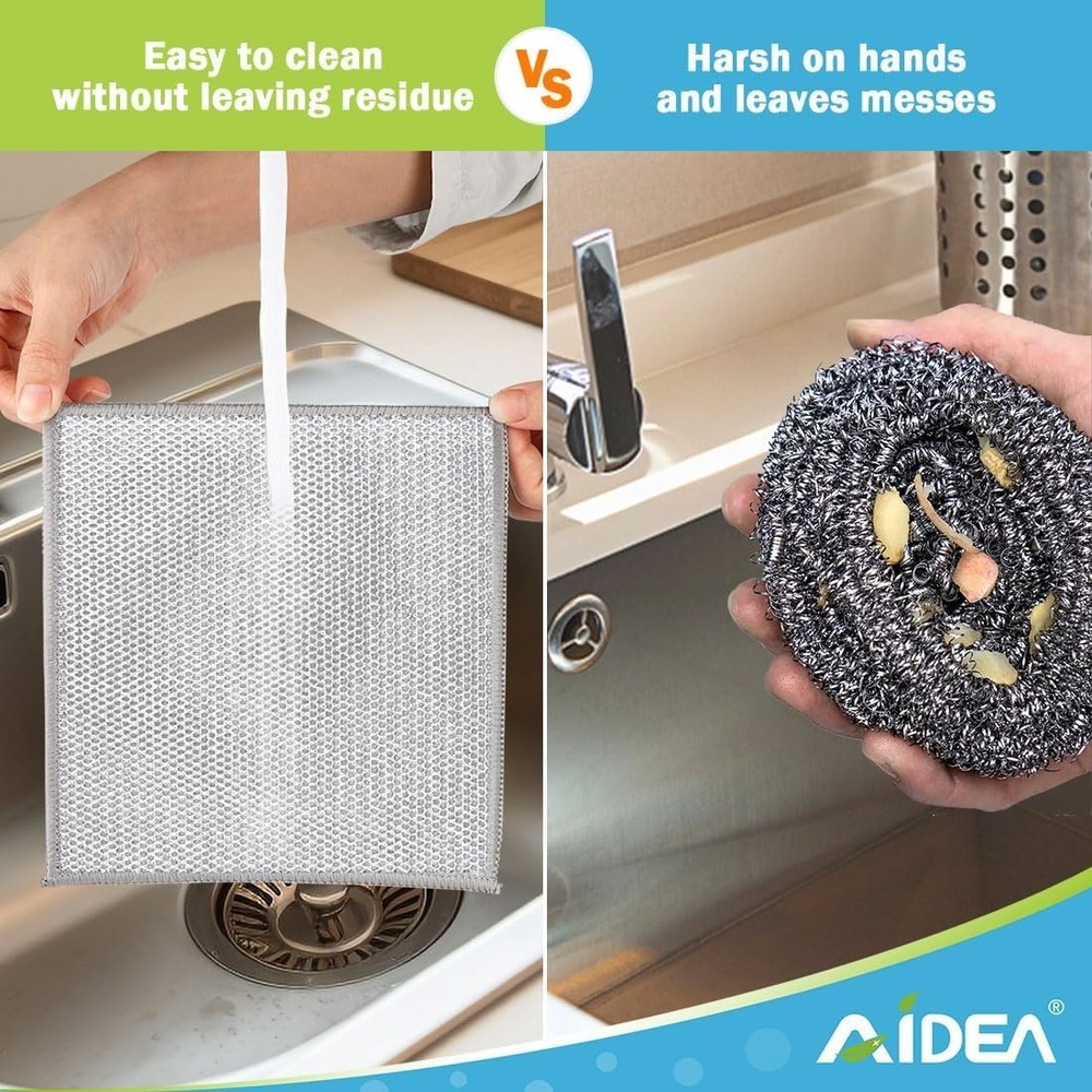 Versatile Non-Scratch Wire Dishcloths (24PK) for All Kitchen Cleansing Needs