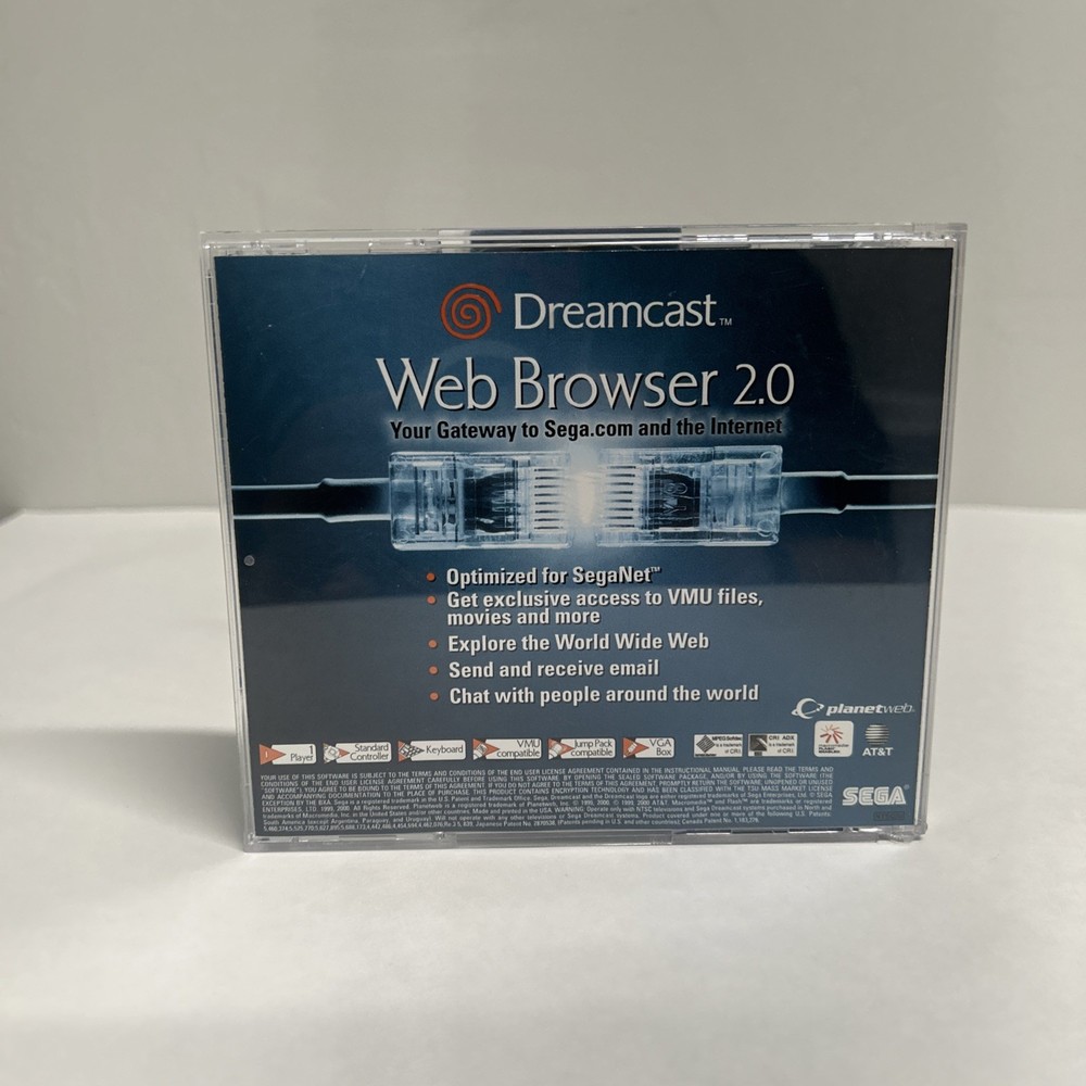 NEW Sega Dreamcast Web Browser 2.0 Seganet CD 2000 Software Clean Disc