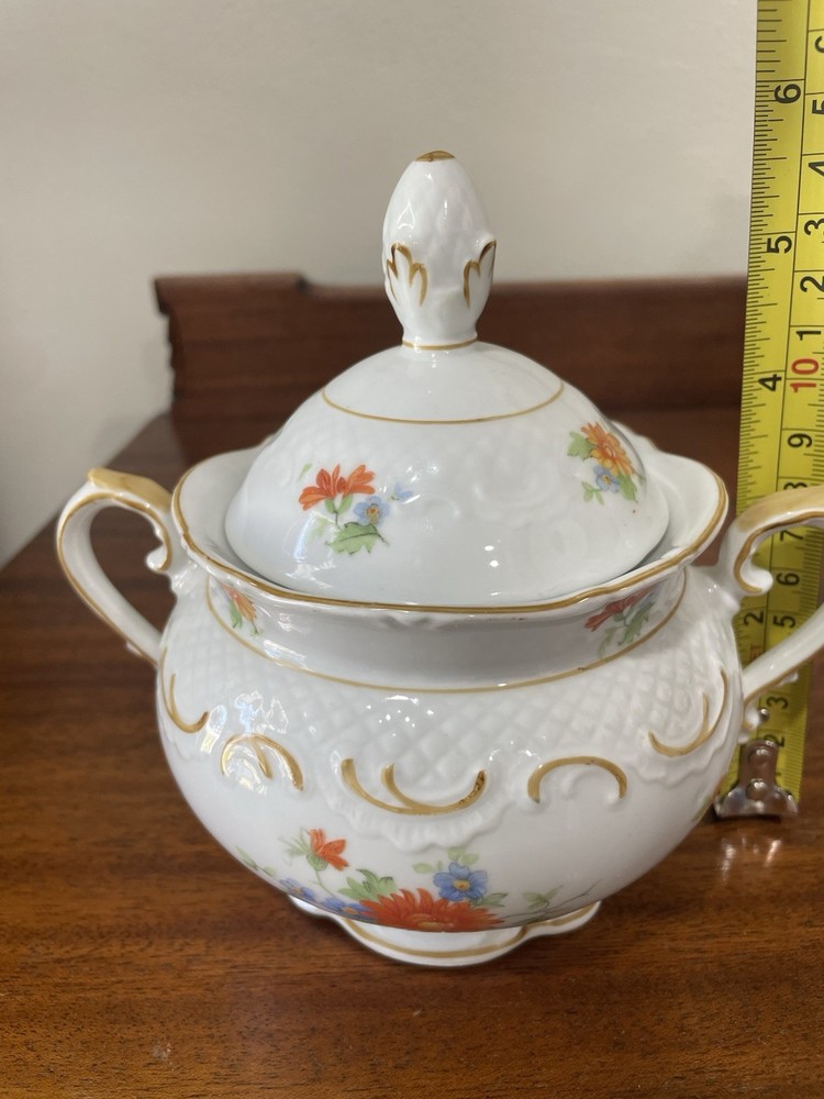 Schumann Bavaria Sugar Bowl Floral Pattern Preowned