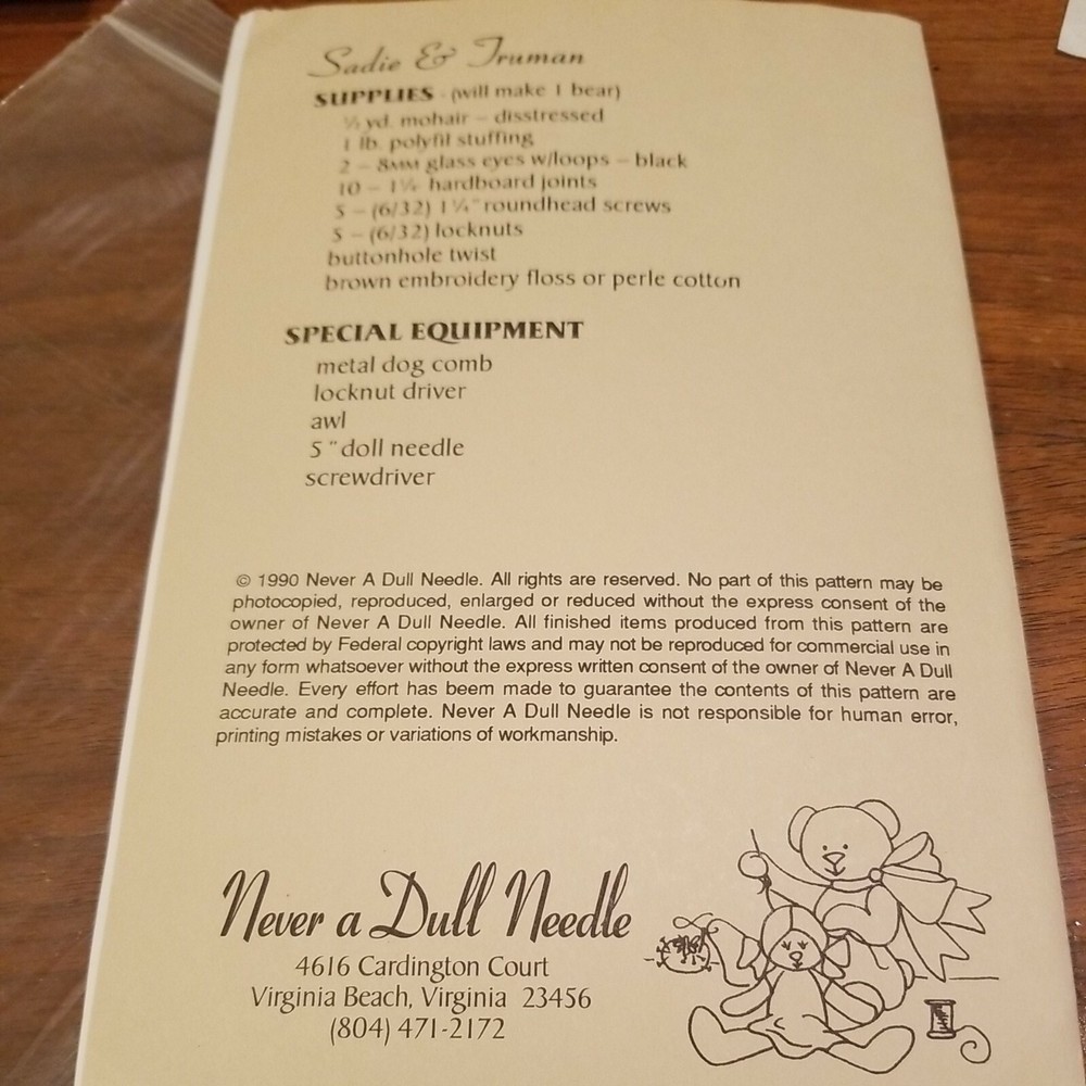 Never A Dull Needle Sadie & Truman