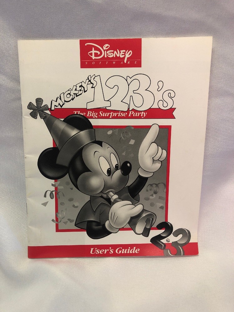 Disney Software Mickey's 123's Surprise Party *User Guide Only*