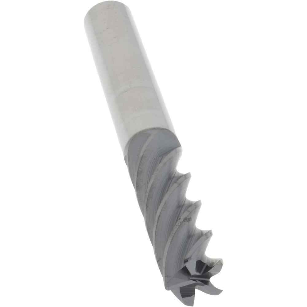 Accupro 1/2" Diam 5 Flute Single End Solid Carbide 0.03" Corner Radius End Mi...