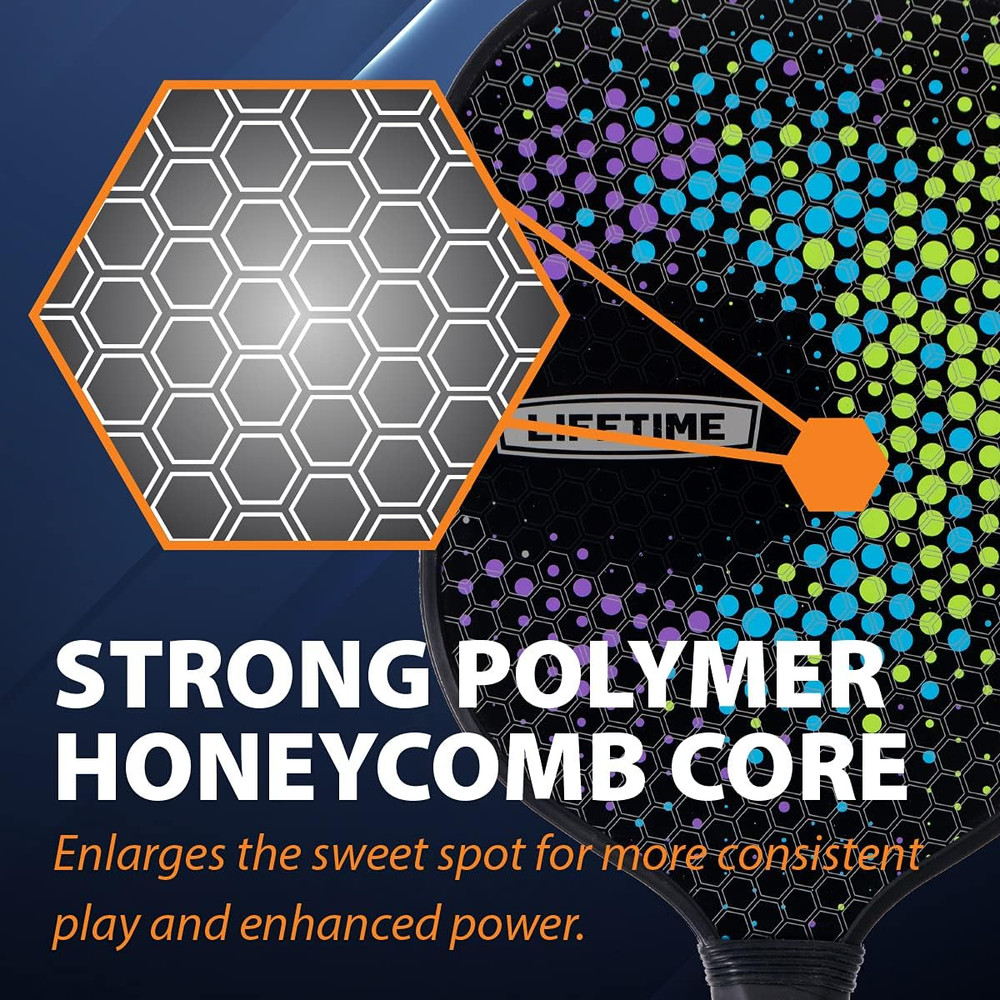 Pickleball Paddle with Graphite Surface, Honeycomb Core, Comfort Grip & Protecti