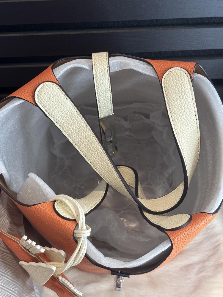 Leather Handbag with Charm