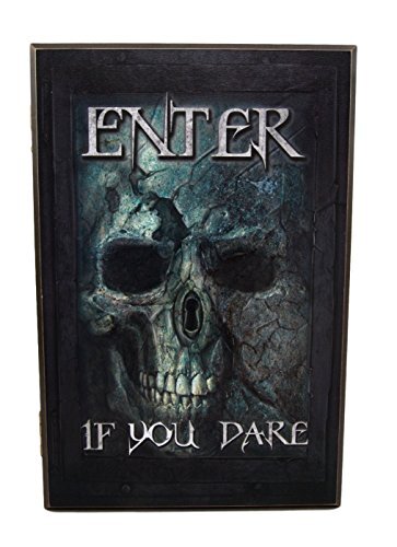 Ghost Skull Safe Book Shaped Multiple Keys Decorative Storage Organizer 11.75"H