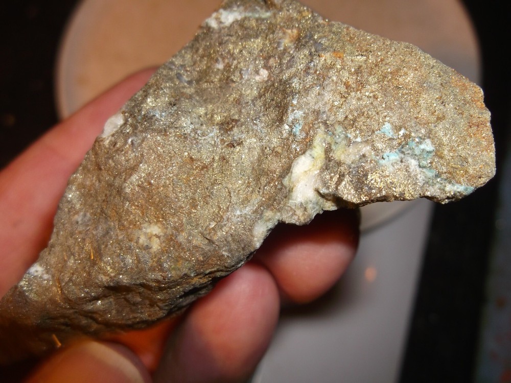 gold silver copper ore, 146 grams samples ,ore high grade .