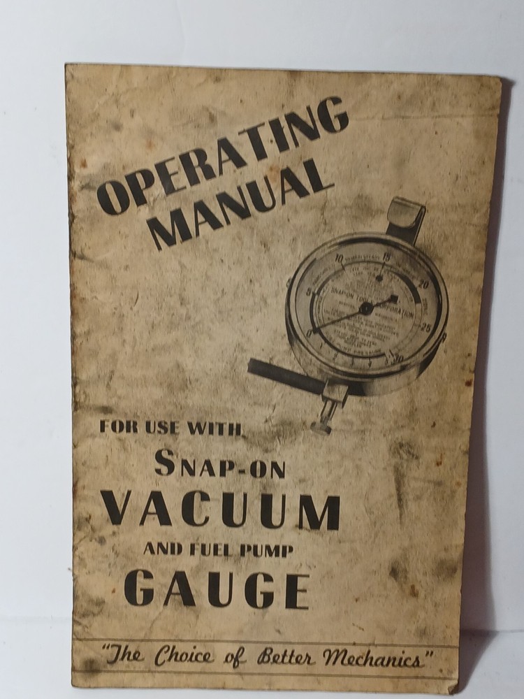 Vintage Snap-on Tool Box Tune Up Set Box Inserts + Compression Gauge Kenosha WI