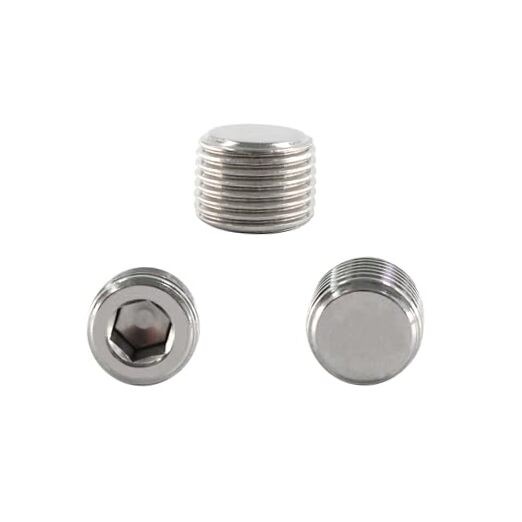 Pipe Fitting Hexagonal Countersunk Male Thread Pipe 1/2" NPT Stainless Steel