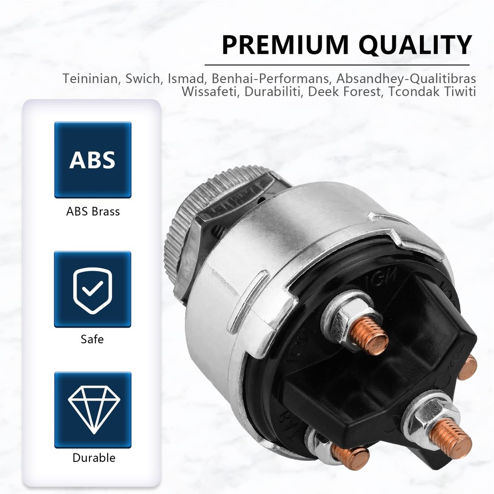 Ignition Switch with Key, 4 Position Universal Key Ignition Switch 12v for Ca...