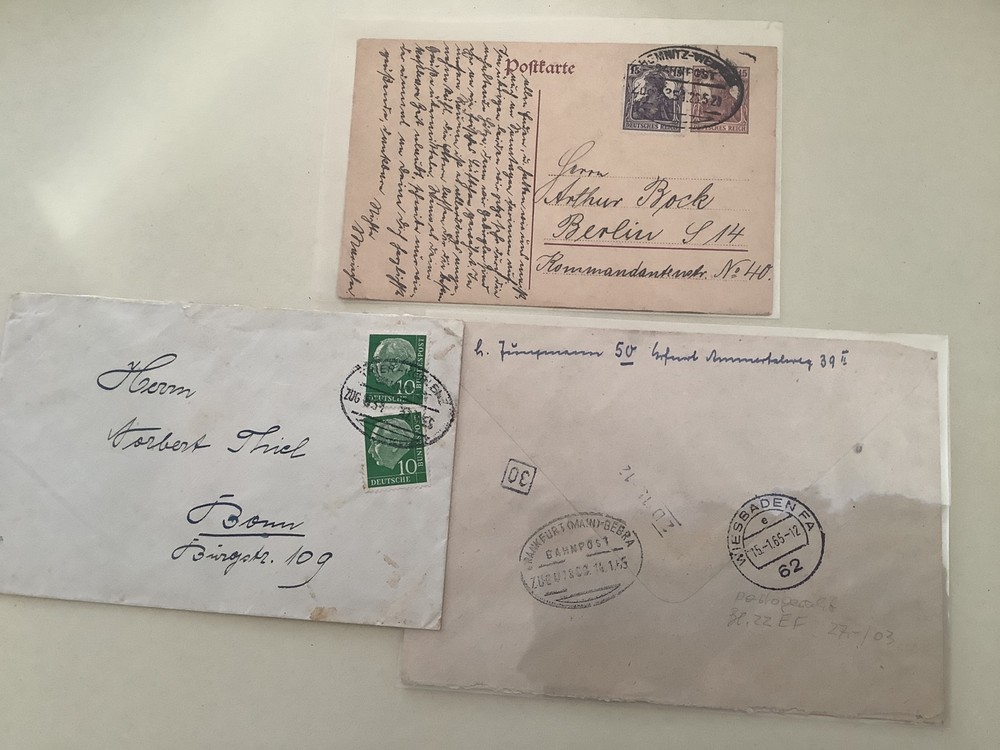 Germany Bahnpost Railway post 3 stamps covers Ref A428