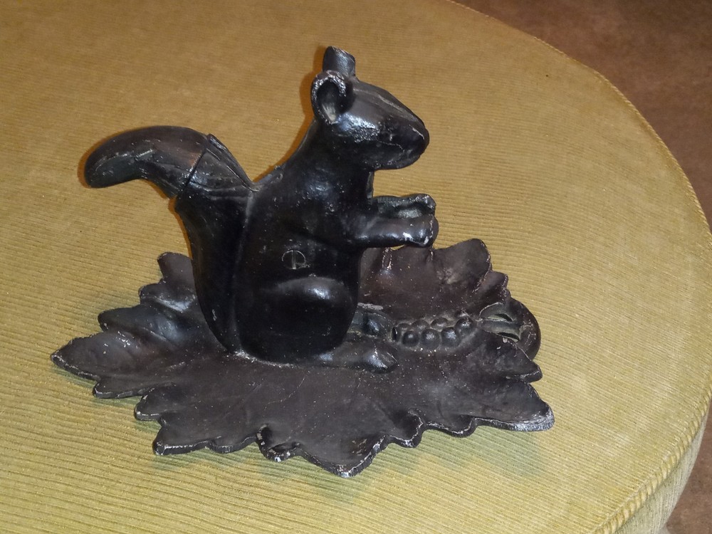 Black Squirrel Mechanical Vintage Nutcracker  Holiday Nuts Home Decor