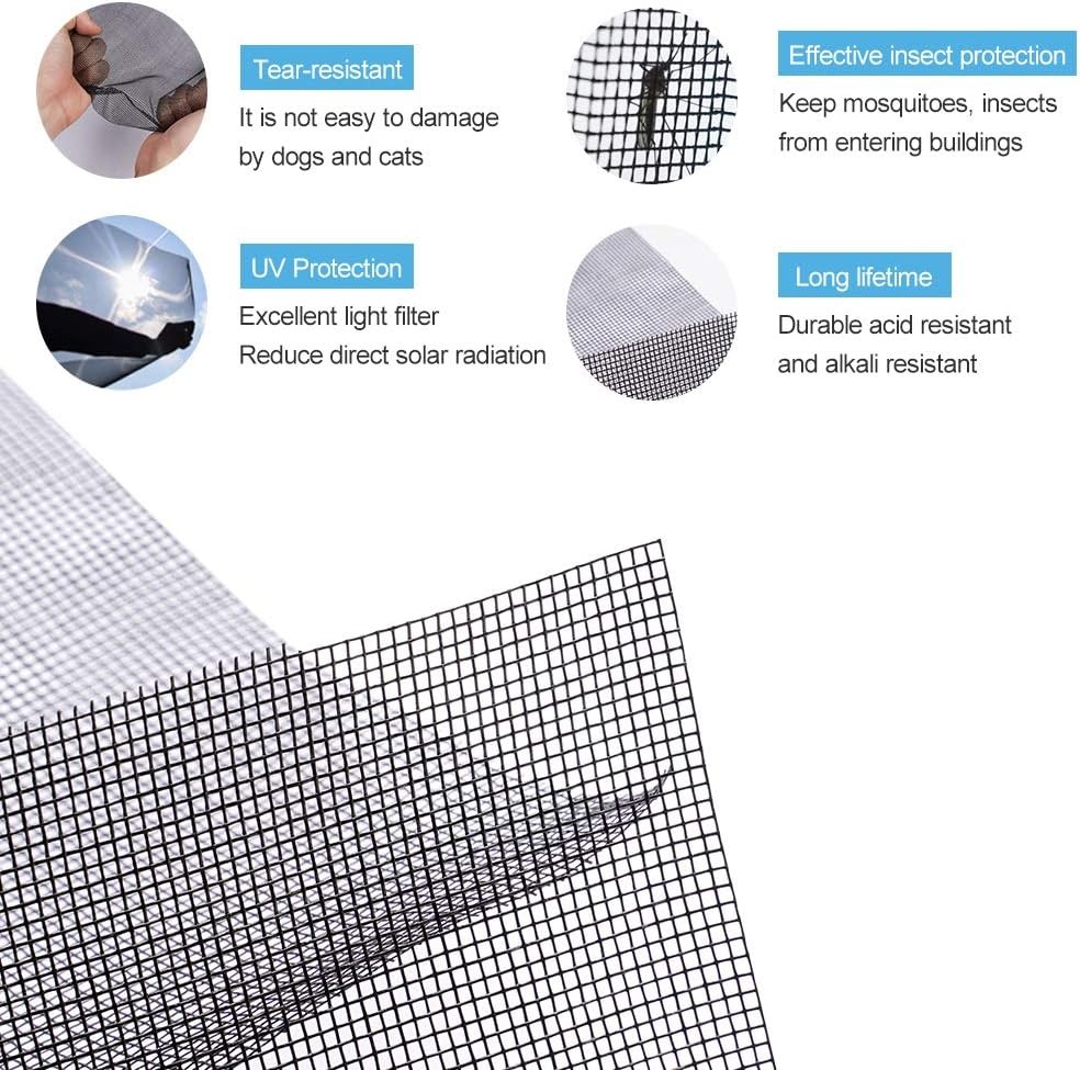 Fiberglass Screen Roll High Visibility & Durable Screen Easy to DIY