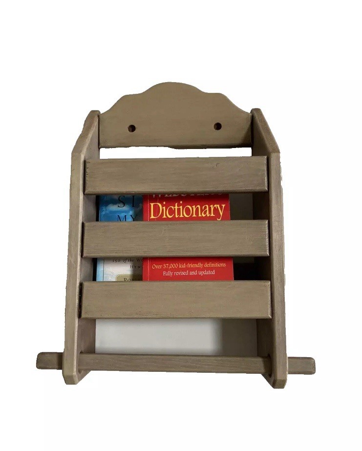 Solid Wood Magazine Book Wall Hanging Rack Towel HOLDER MOUNTED