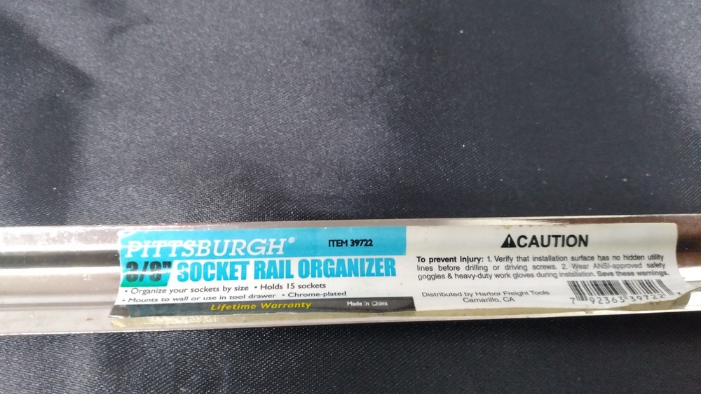 Pittsburgh 3/8" Socket Tool Organizer - 39722 - NEW