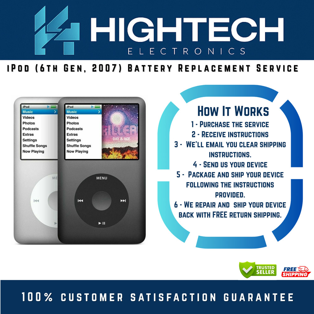 iPod (6th Gen, 2007) Battery Replacement Service
