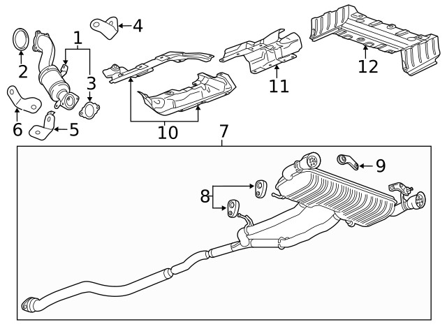 Genuine GM Converter & Pipe Upper Bracket 25203352