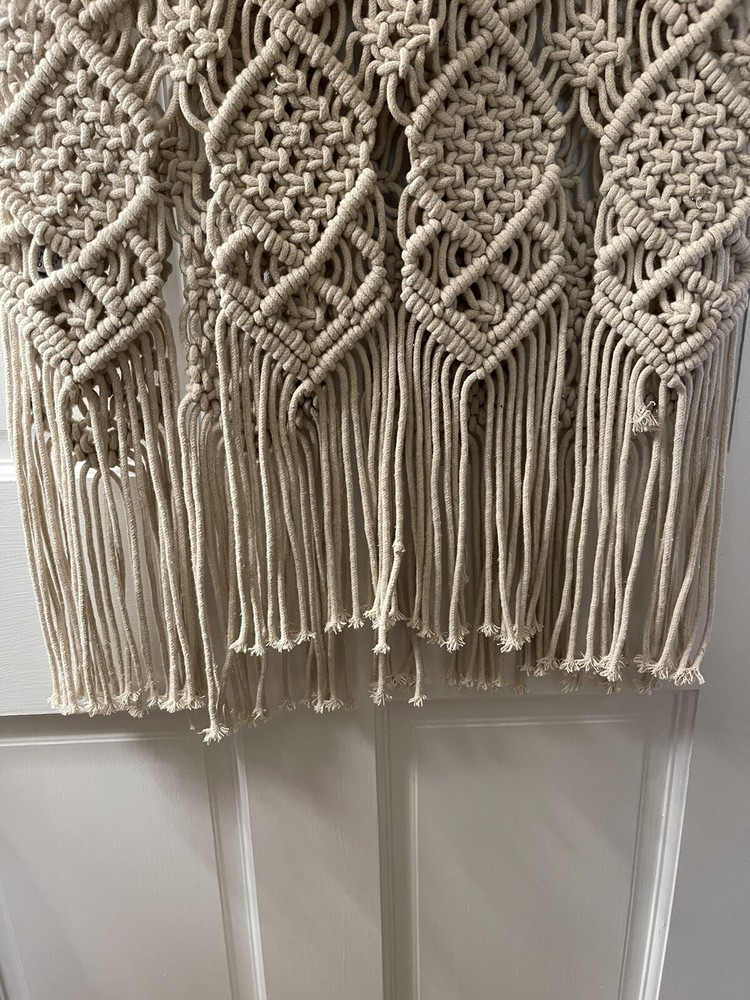 ARTISAN DE LUXE HOME MACRAME TABLE RUNNER 16"x72"