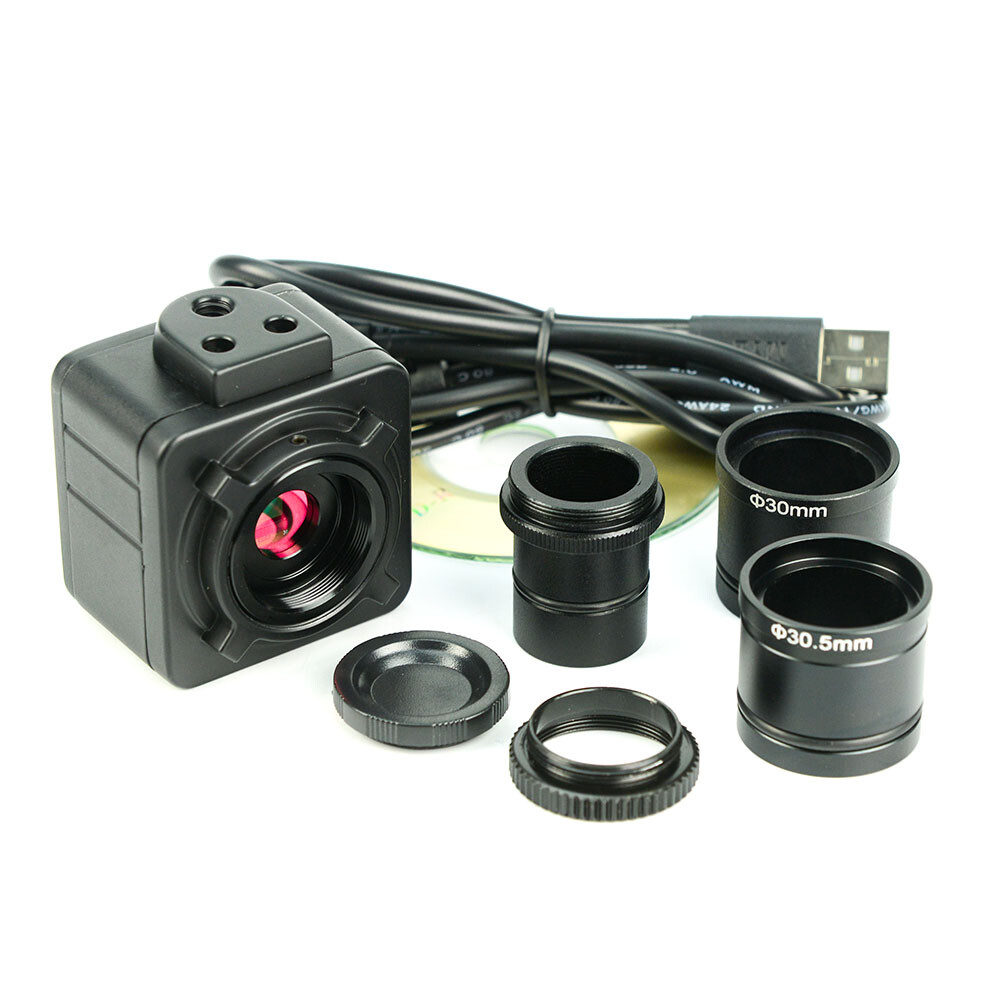 5MP USB CMOS Camera HD Digital Electron Microscope Eyepiece W/C Mount Adapter