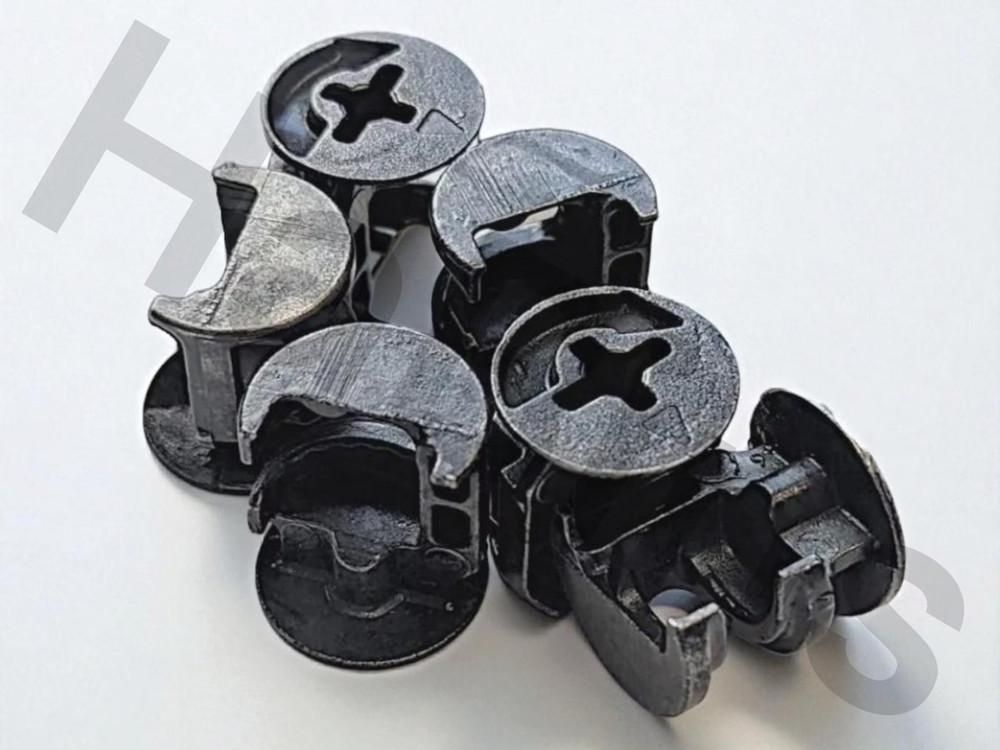 194531 X 10 IKEA Medium Metal Cam Nuts in Black