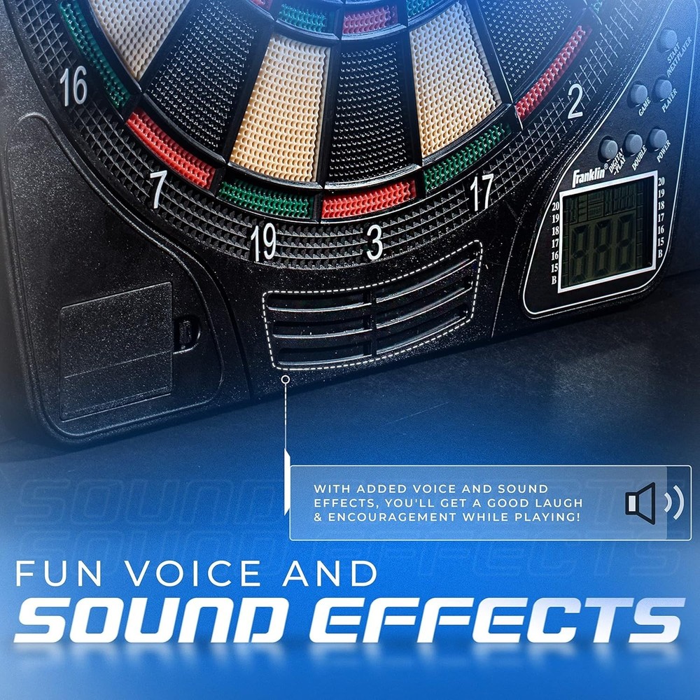 Interactive Electronic Dart Board Set - 65 Games, 6 Soft Tip Darts Included
