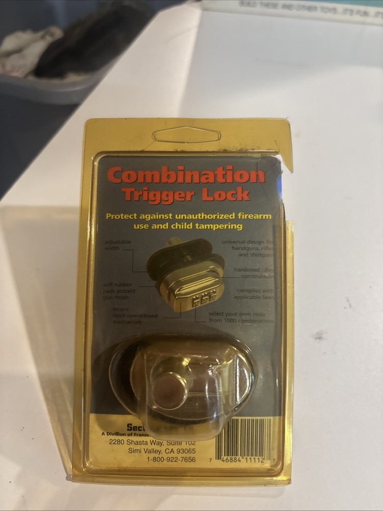 NOS SECURECASE Trigger Lock Set Heavy Duty 3 Digit Combination Lock for Handguns