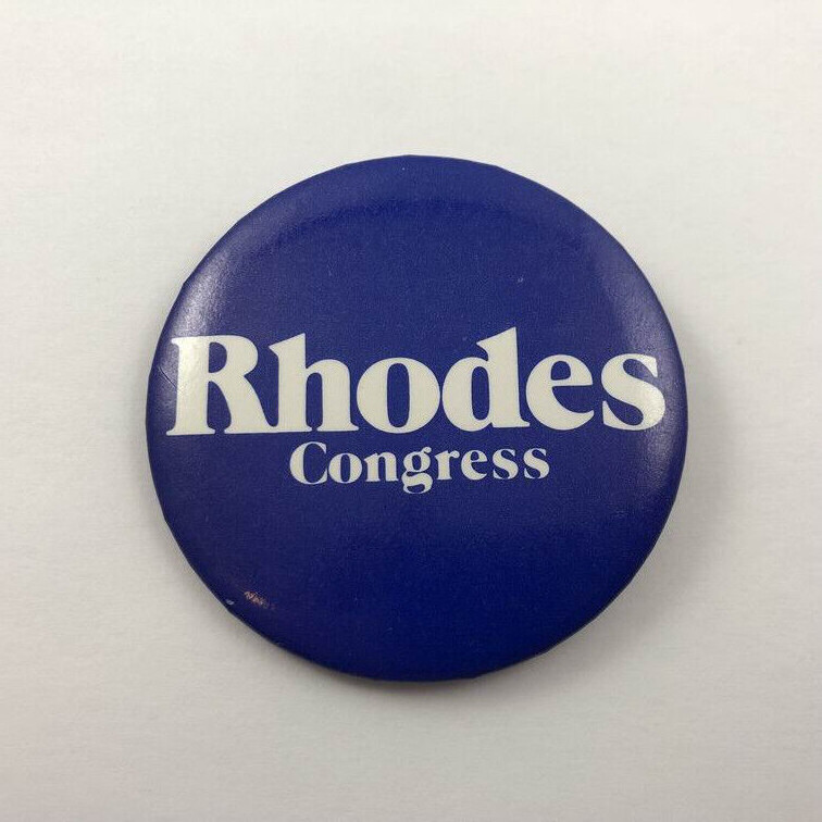 RHODES CONGRESS Vintage Button Pinback