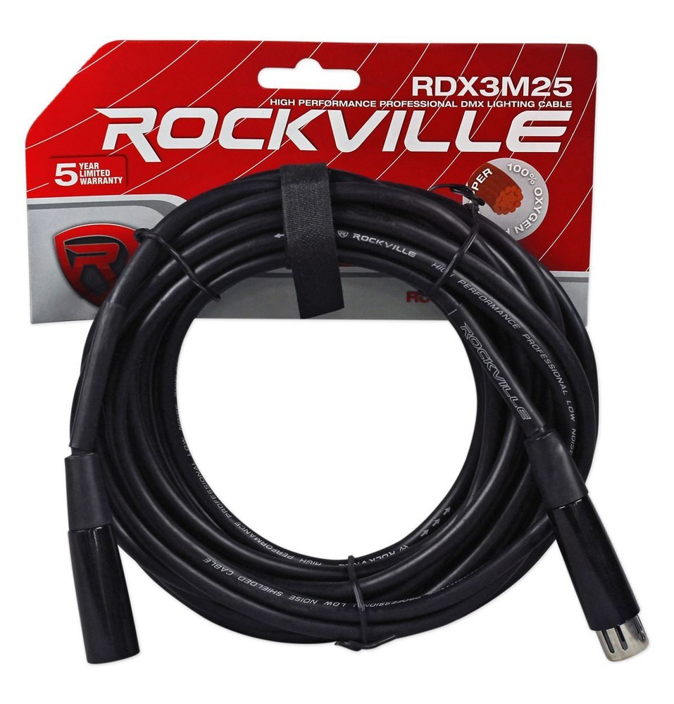 Rockville 192-Channel DMX Controller+Lighting Transmitter+Receiver+4 Par Lights