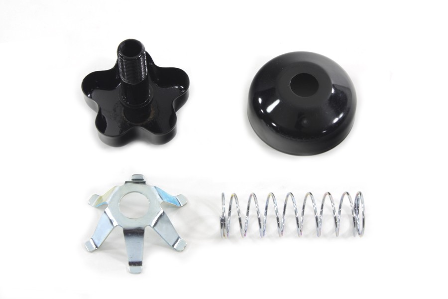 FL Fork Steering Damper Knob Kit Black for Harley-Davidson