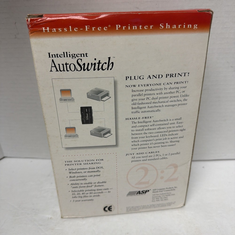 ASP Intelligent AutoSwitch Parallel port 2:2