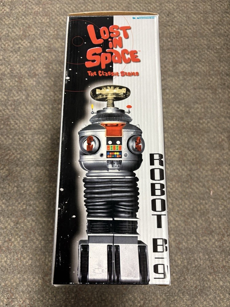+ Trendmasters 1997 Lost in Space Chrome B-9 Robot Limited - Missing Gun
