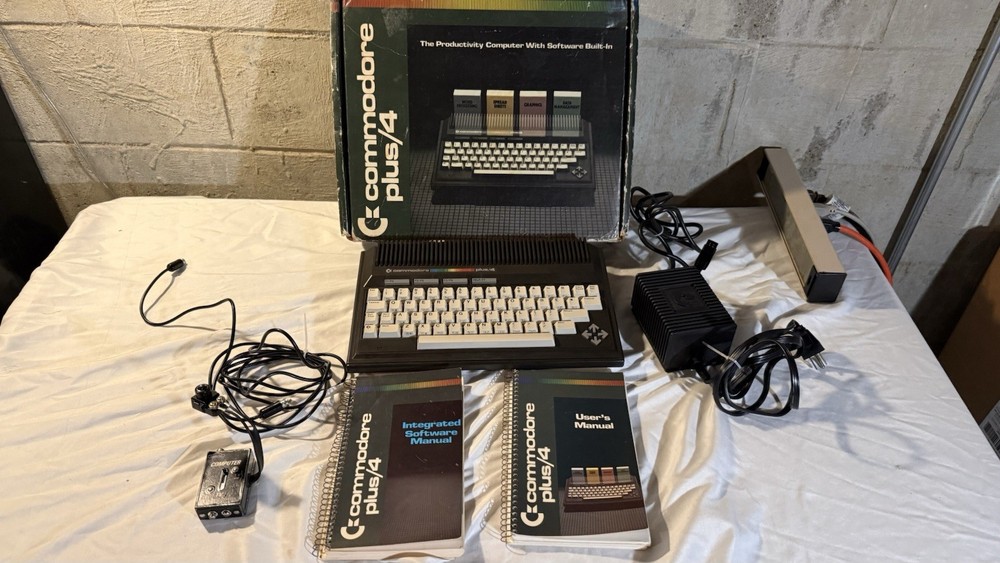 WORKING Commodore Plus/4 In Box With PSU Manuals Retro Vintage Computer Tested
