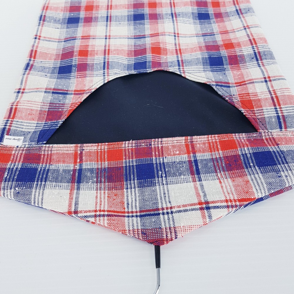 Peg Bag Handmade Blue Red White Checked Pattern Lined Laundry Clothes Peg Holder