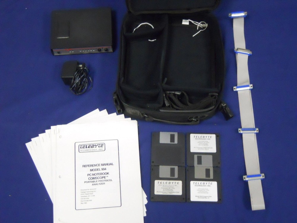 Telebyte PC Notebook Comscope Model 904 W/ Power Supply, Bag, Disks +