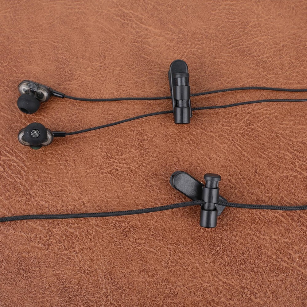 5 Pack Headphone Clips, Headset Cable Clips, Collar, Clamp, Hooks, 2-4mm Wire