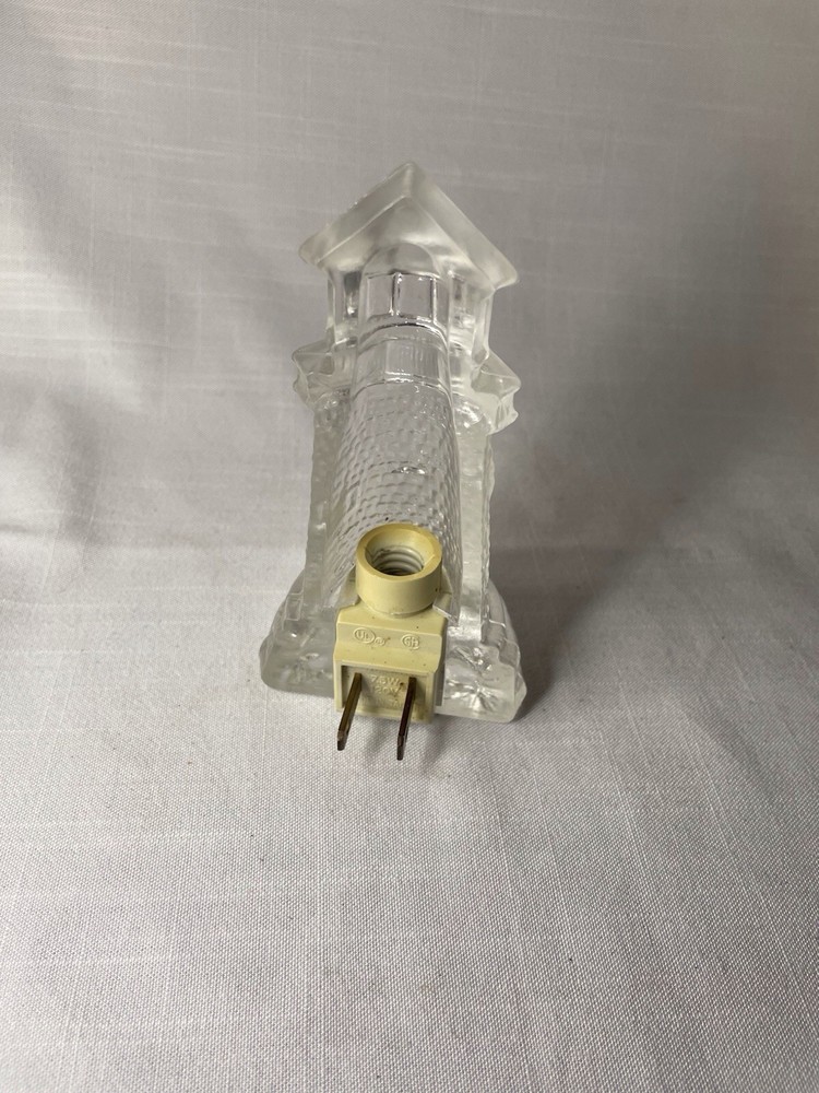 Vintage Clear Plastic Or Acrylic Lighthouse Night Light