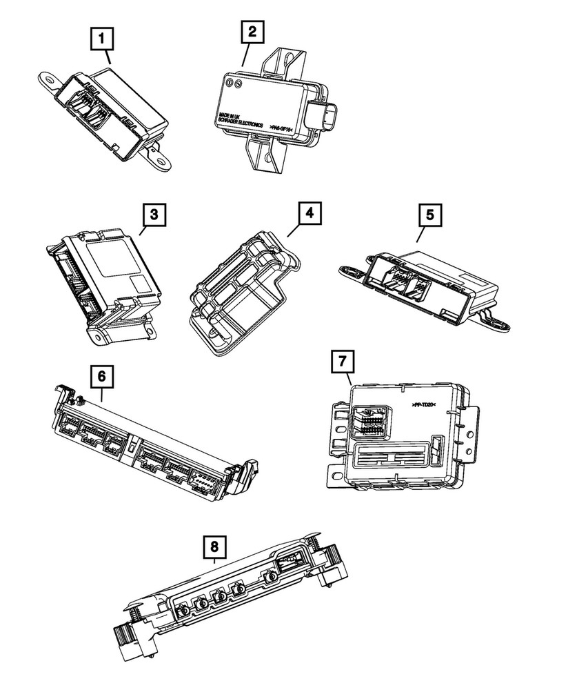 Genuine Mopar Park Assist Module 68563908AB