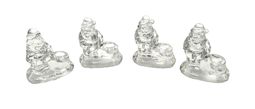 Williams-Sonoma Tiny Taper Santa Candle Holders Boxed