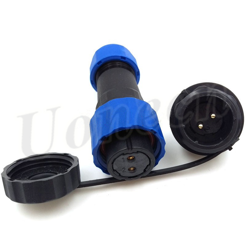 SD16 IP68 2Pin Waterproof LED Panel Mount Connector Solar Power Socket Connector