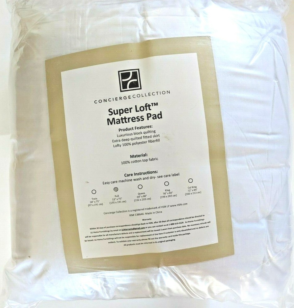Concierge Collection Super Loft Mattress Pad - Full