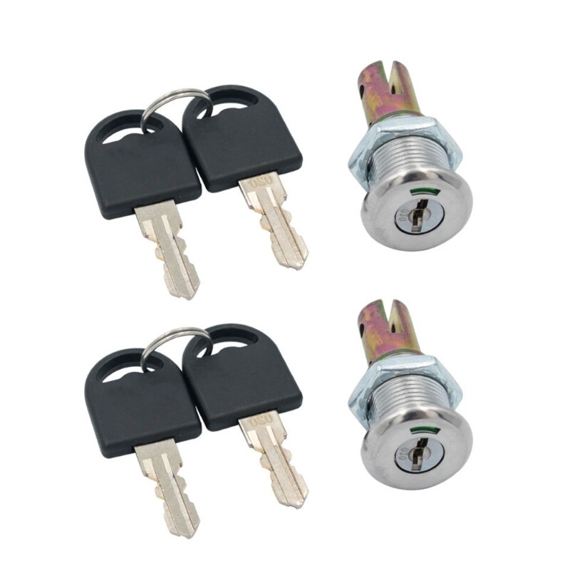 2Pcs Cabinet Insert Linkage Tool Box Lock with Key Cupboard Lock for Showcase