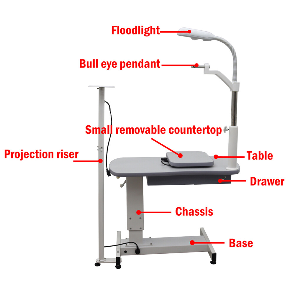 Automatic Optometry Ophthalmic Eyeglass Combined Test Table Upright Pole 110V