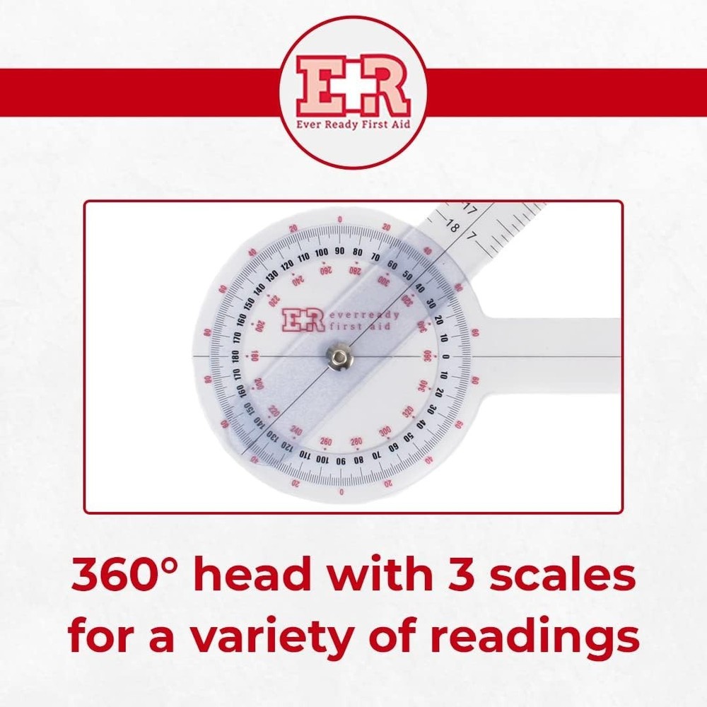 Plastic 12” Goniometer 360 Degree ISOM – 2 Pack