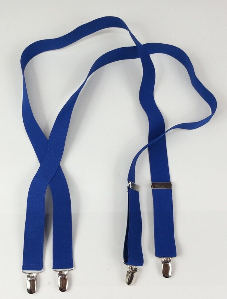 Blue Suspenders Adjustable