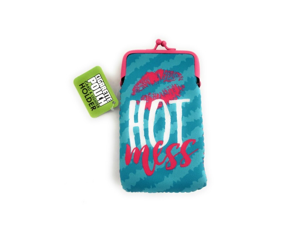 Fun & Colorful Neoprene Cigarette Pouch with Lighter Holder