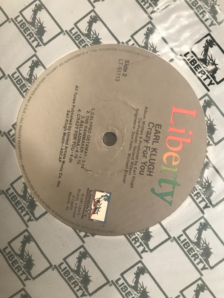 Earl Klugh Crazy For You Signed LP Autograph