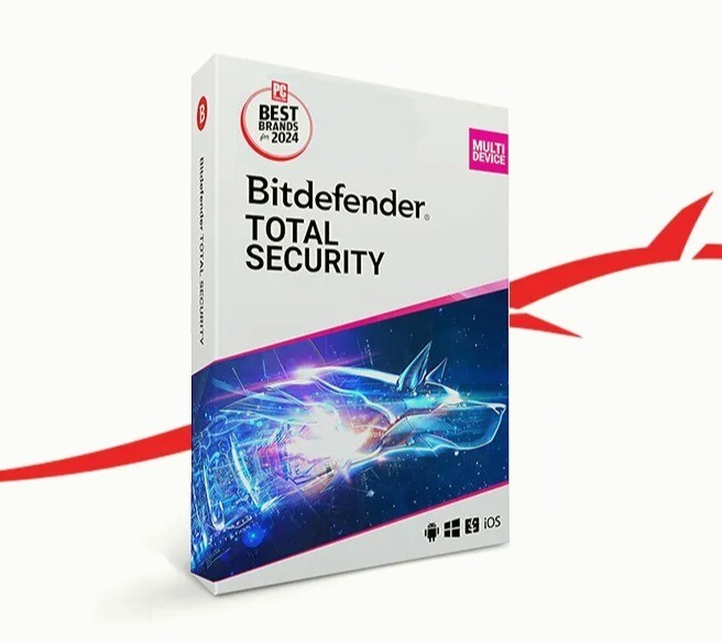 Bitdefender Total Security 2025 - 2 Years 10 Devices + Daily VPN