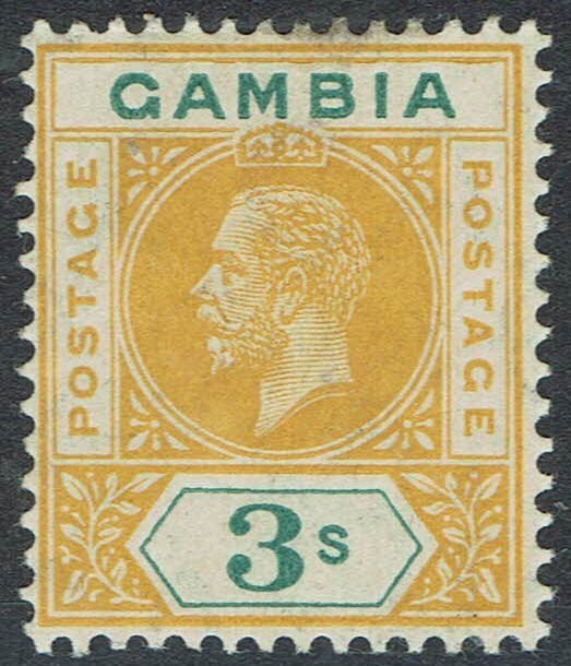 GAMBIA 1912 KGV 3/-