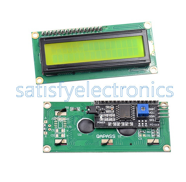 Blue/Yellow IIC/I2C/TWI/SP​​I Interface1602 2004 Character LCD Module Display F